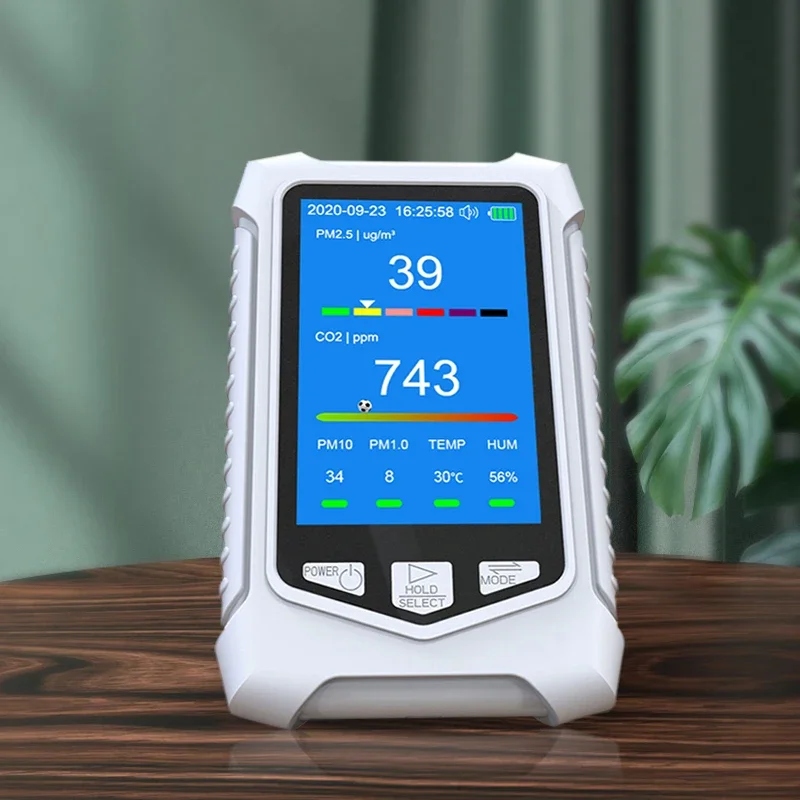 

PM 2.5 Detekto CO2 Detekto Handheld Luftqualitatsdetektor Globales Model Due Partikelzahler