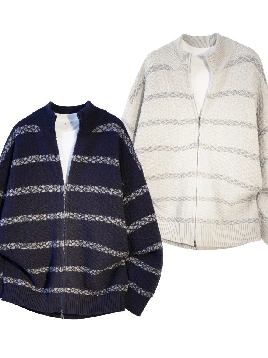 

Мужской вязаный свитер-кардиган: повседневный, универсальный, теплый, осенне-зимний, новый, свободного кроя, удобный, в стиле «ленивый шик»