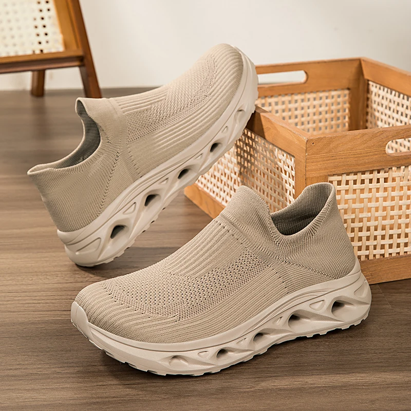Summer Hiking Shoes Men's Sports Running Black Running Shoes Breathable Mesh Women Lightweight Shock-absorbing Tennis Shoes