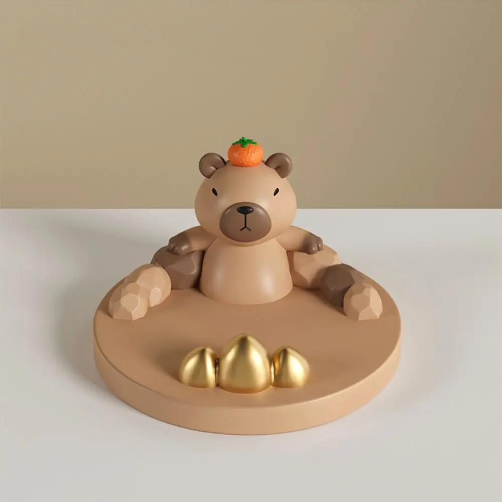 

Смола Капибара Подставка для телефона Многофункциональная статуя Капибара Держатель для мобильного телефона Портативный милый капибара Настольный ленивый кронштейн