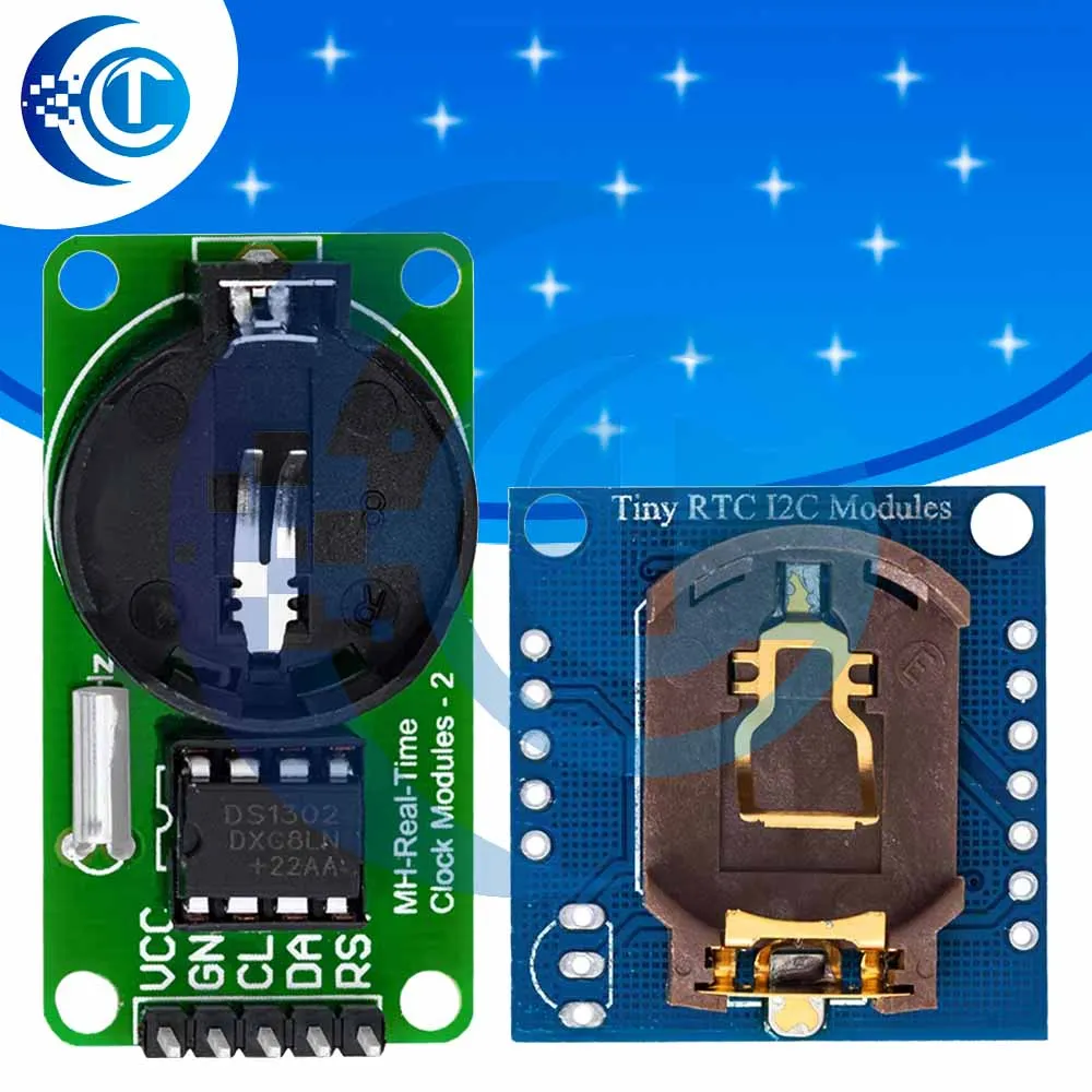 1 шт. крошечный модуль I2C RTC: часы DS1307/DS1302 + память AT24C32 — для AVR, ARM и PIC