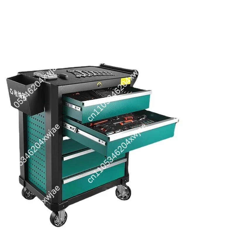 Auto RepairTool Trolley Drawer Type Rolling Cabinet Multifunctional Industrial Workshop Storage Cart With Protective Inner Liner