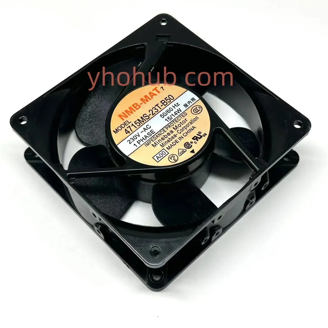 

NMB-MAT 4715MS-23T-B50 A00 AC 230V 15W 120x120x38mm Server Cooling Fan