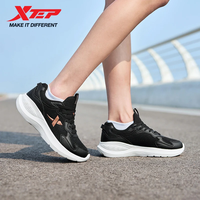 xtep-ランニングシューズ女性の夏の新通気性メッシュランニングシューズ屋外超軽量衝撃吸収靴-875318110024