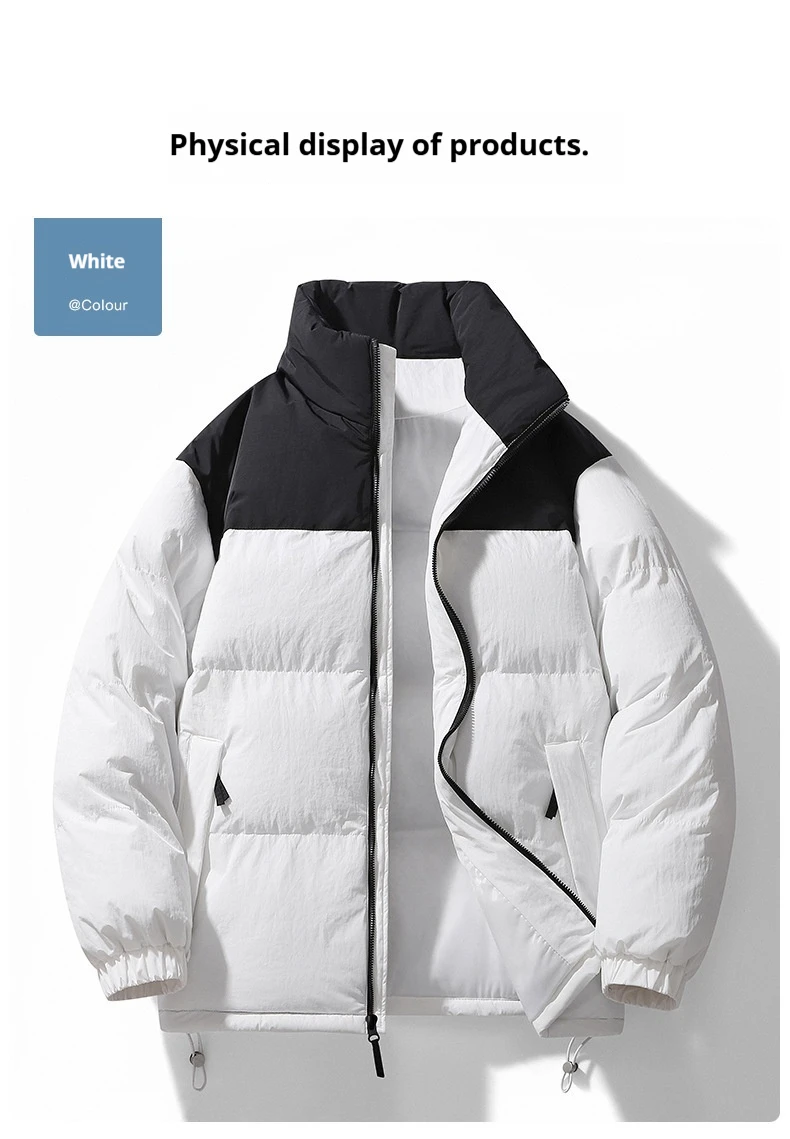 2024 Men's Winter Jacket Women's Cotton Jacket Large Couple Style Sports Trend Thickened Warm Bread Robe Parkas Padding