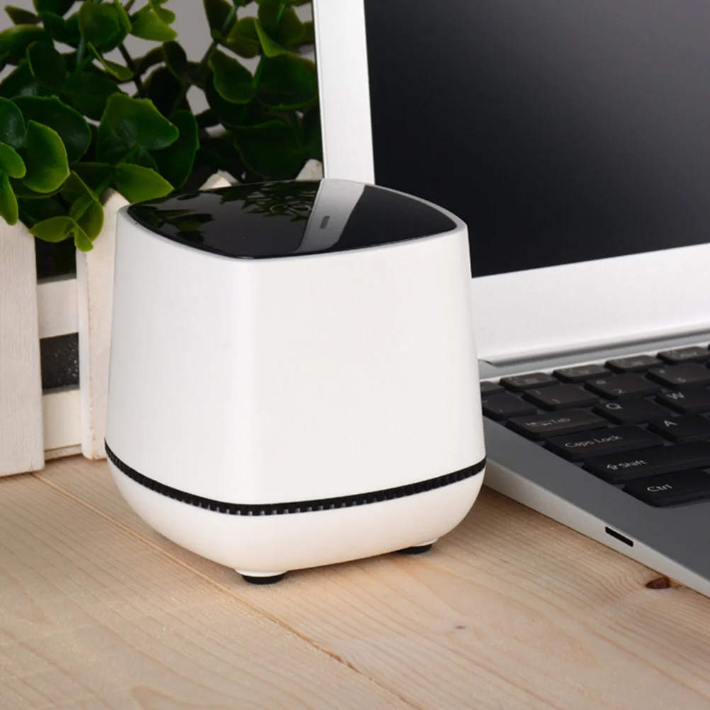 

Small Subwoofer Desktop Computer Speaker Compact Bass Sound Wired Mini Speaker For Home Office Usb Powered White