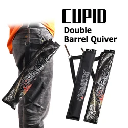 Oxford Cloth Double Tube Arrow Quiver Bag Portable Waist Hanging Archery Arrow Holder Storage Carrying Pouch Outdoor Accessories