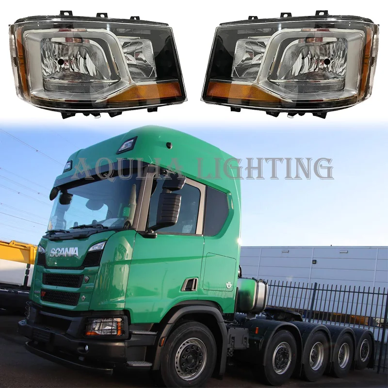 

1PCS 24V Head Lamp Fit For Scania Truck R650 G500 S730 S500 P500 MANUAL 2379889 - 2655840 - 2674382