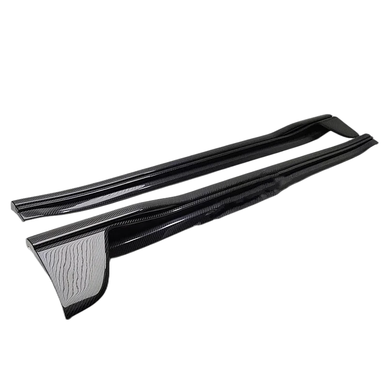 For Porsche 992 Turbo S upgraded dry carbon body kit Side skirt edge side lip