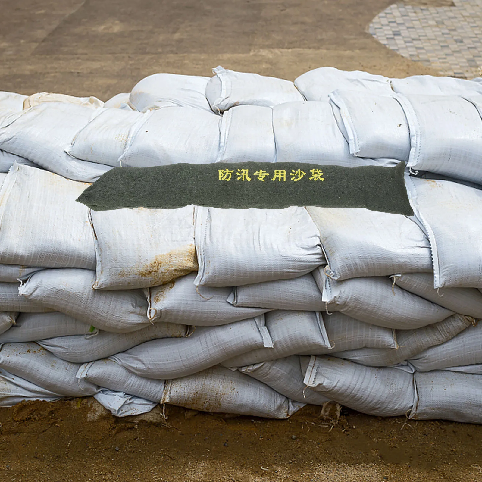 أكياس رمل متينة برباط للتحكم في الفيضانات وأبواب النوافذ المنزلية والحديقة ومدخل المرآب وحماية الطابق السفلي #3