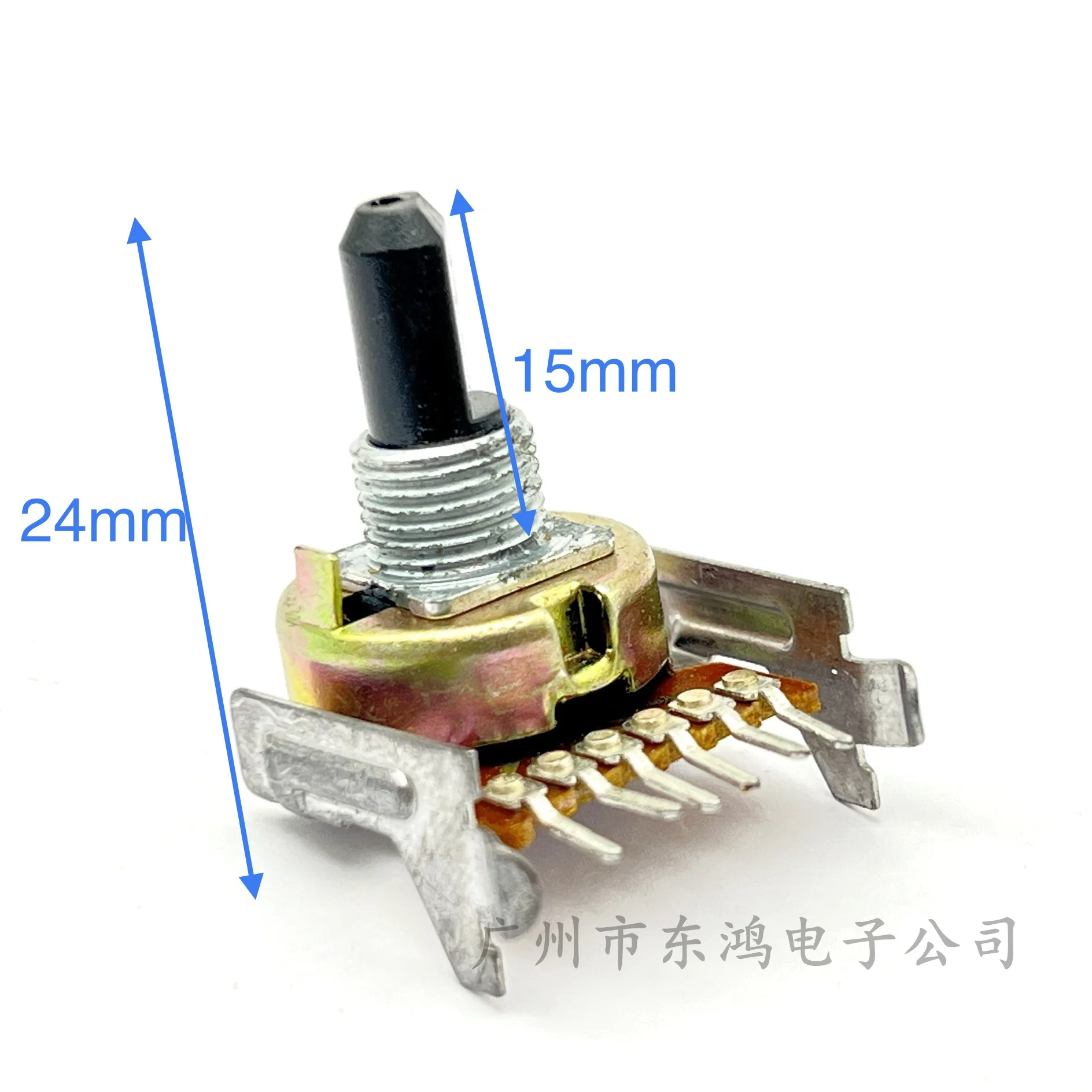 1 PCS 161 type duplex potentiometer A50K left and right channel potentiometer shaft length 15MM