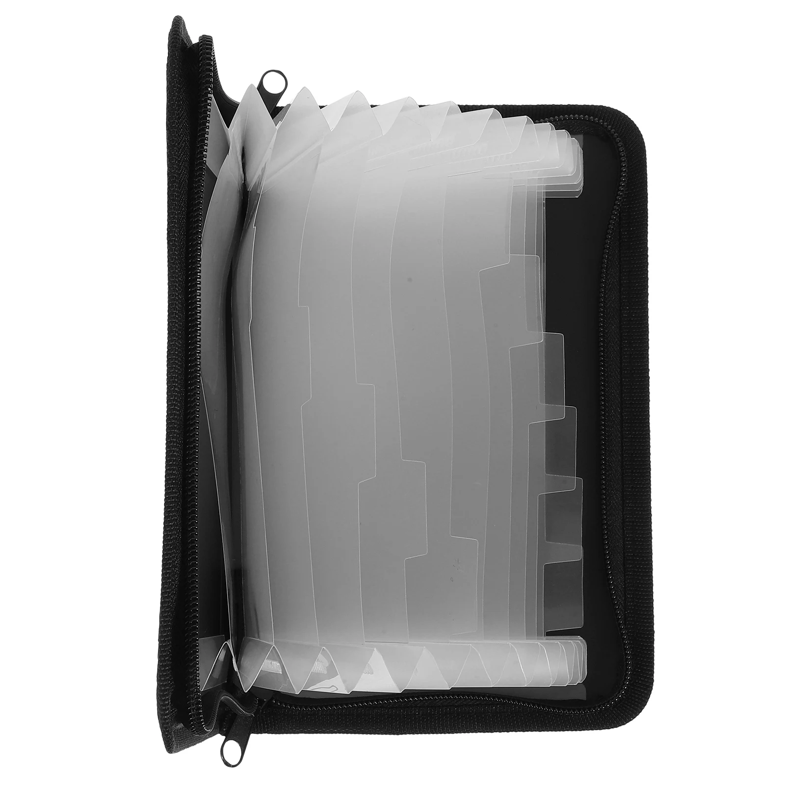 

Mini Accordion File Folder Document Organizer Cash Bills Holder Receipts Storage Plastic Compact Design Smooth Zipper