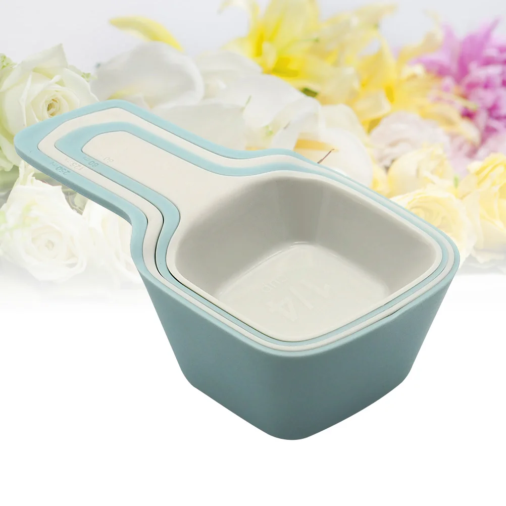 

4 шт., набор красочных мерных ложек, пищевая пластиковая жидкость для выпечки, сухие ингредиенты, кухонный инструмент со съемным кольцом, штабелируемый