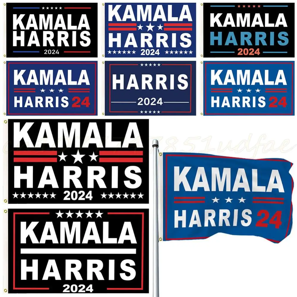 Kamala Harris 2024 Flag 3x5 Ft Kamala Harris 2024 US Presidential Election Flags Polyester Indoor Outdoor Banner Home Decoration