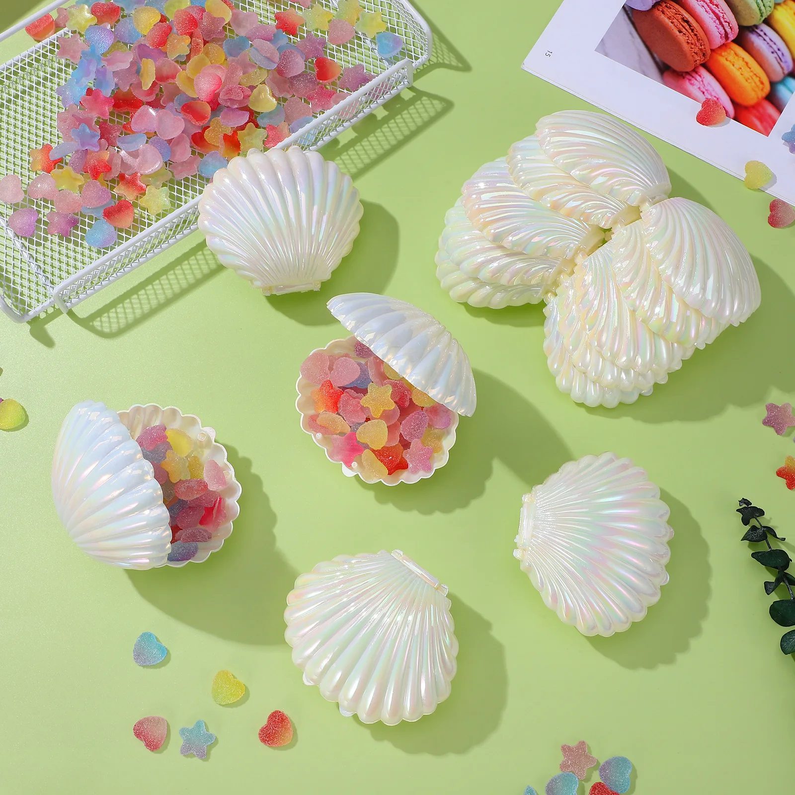 

30 Pcs Candy Box Seashell Shaped Party Favor Boxes for Wedding Birthday Bridal Shower Decor Small Gift Containers