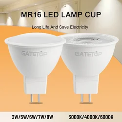 8PCS/Lot Spot Light MR16 Bulb GU5.3 Lampada AC 110V 220V 12V LED Spotlight Bombillas Replace The 40W Halogen Lamp Home Derection