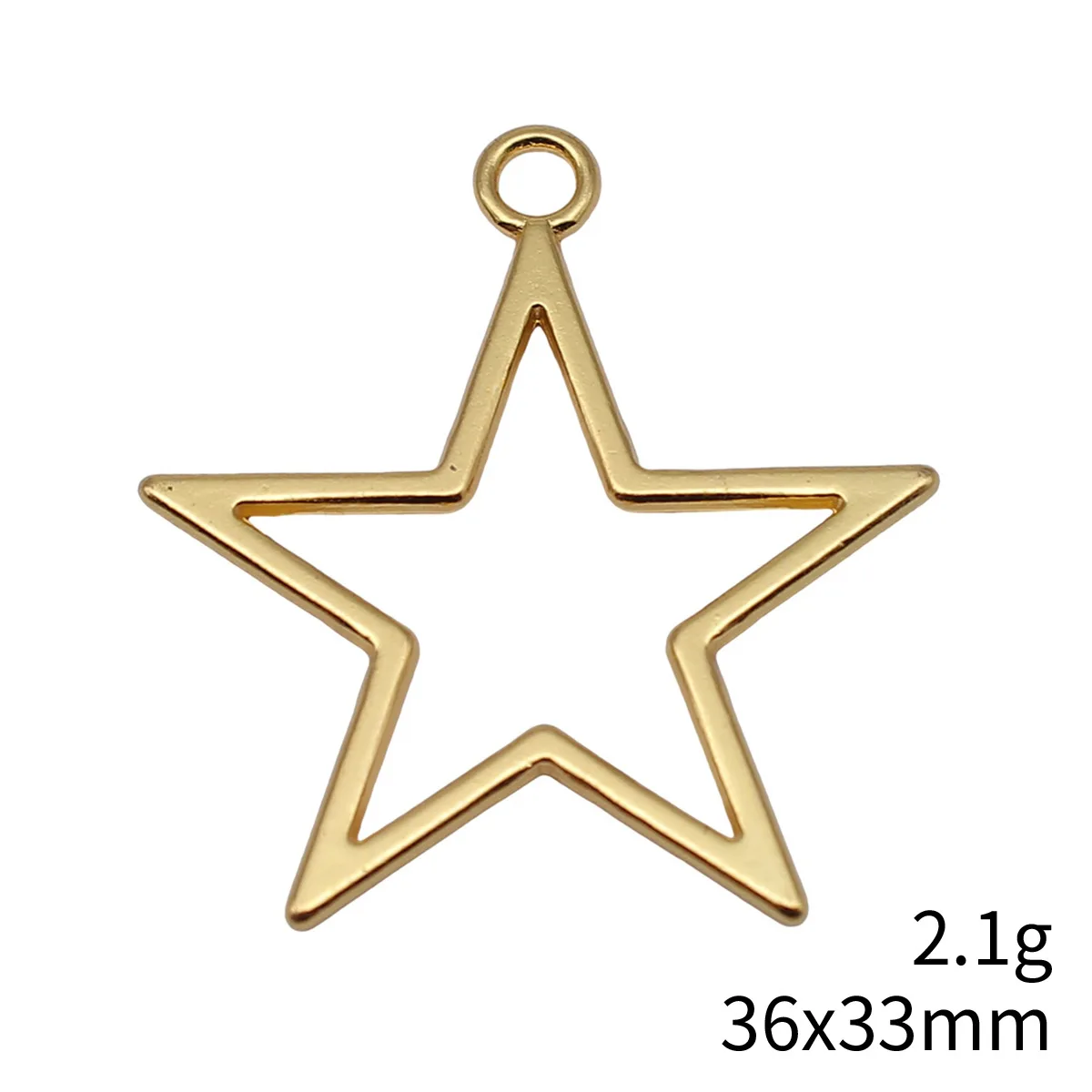 10pcs 36x33mm 7 Colors Hollow Star Charms Zinc Alloy DIY Handmade Jewelry Making Accessories