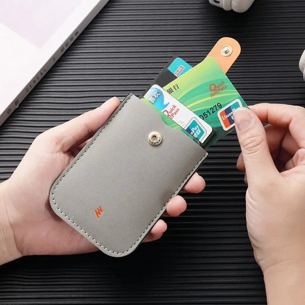 

Ins PU Leather Business Card Bag Pull-out Type Korean Style Card Holders Clutch Clutch Bag Card Pocket Short Wallet Women