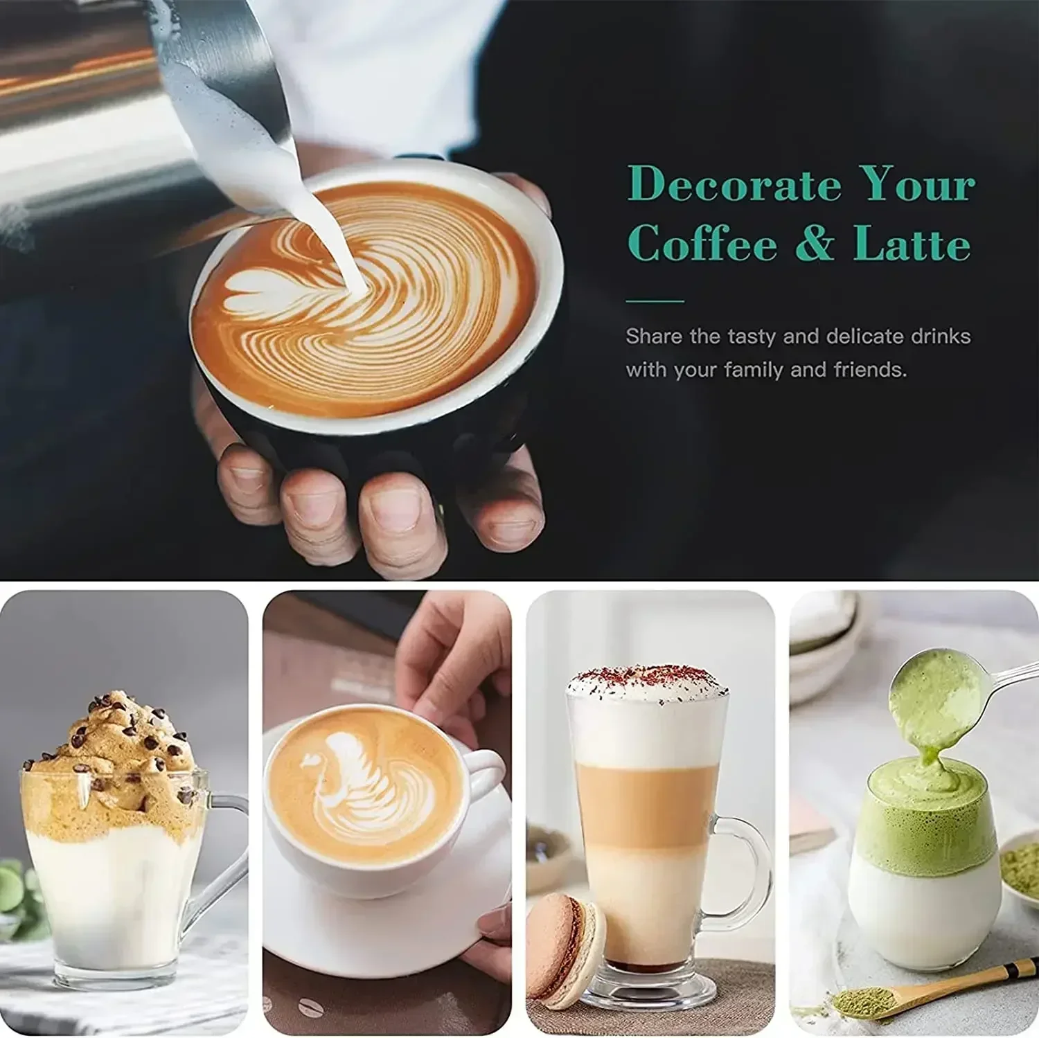 2 in 1 USB Rechargeable Electric Egg Beater Whisk Coffee Mixer Double Heads Milk Frothers  Baking Stirrer Kitchen Gadgets