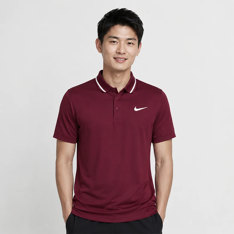 Nike genuine men's sweat absorbing and breathable tennis sports short sleeved polo shirt CW6850-638