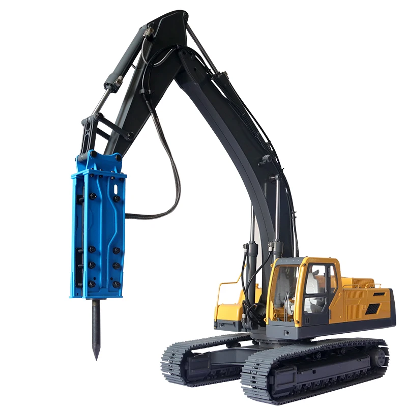 1/14 Remote Control Excavator Hydraulic Breaker Model Toy Assembly JDM-106O with Motor Parts