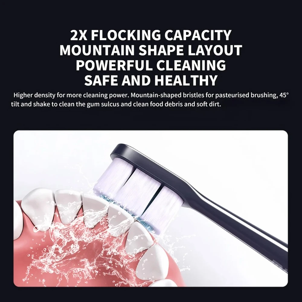 XIAOMI MIJIA T700 فرشاة أسنان كهربائية بالموجات الصوتية تبييض الأسنان بالموجات فوق الصوتية الاهتزاز فرشاة تنظيف الفم التطبيق الذكي LED العرض