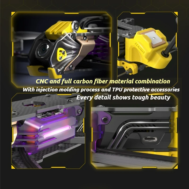 SpeedyBee Mario5 Dron FPV DC/XH O4 Air Unit Pro 5-calowy F405 V4 ESC BLS 55A Zestaw Zasilający do Drona DIY FPV, Prezent na Urodziny dla Chłopca