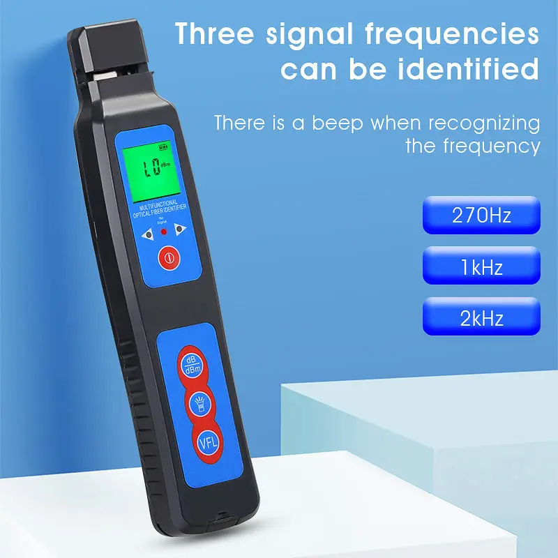 Optic Fiber Identifier Live Fiber Optical Identifier 800nm-1700nm SM and MM fiber cable AUA-40A with 10MW VFL