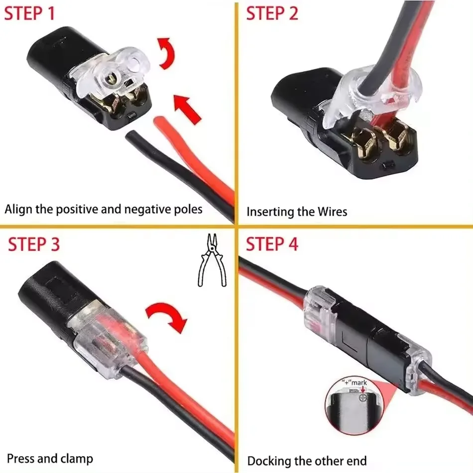 10-50pcs 2 Pin Way Plug Waterproof Electrical Connector Car Wire Cable Automotive Electrical Connector Strip Terminal Connection