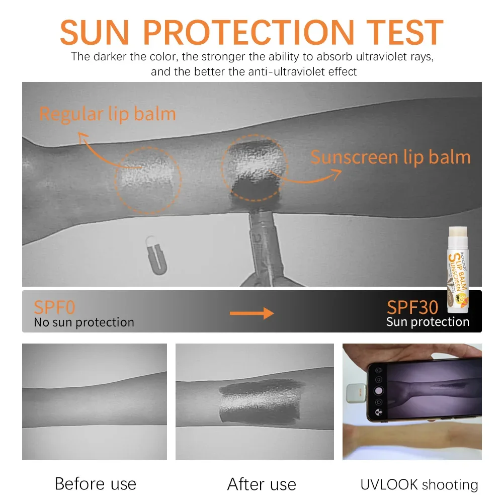 Novo protetor solar bálsamo labial spf30 hidratante protetor solar labial para proteger tamanho de viagem protetor solar para lábios acalma e hidrata os lábios sol
