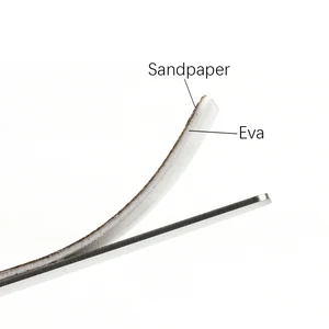 Set von 10 Dateien für Nägel, Sandpapier, abnehmbar, Metallkabel, Grau/Schwarz, für Maniküre, 100/180/240 8 Hauptschwammverkäufe Lima 240 - №5