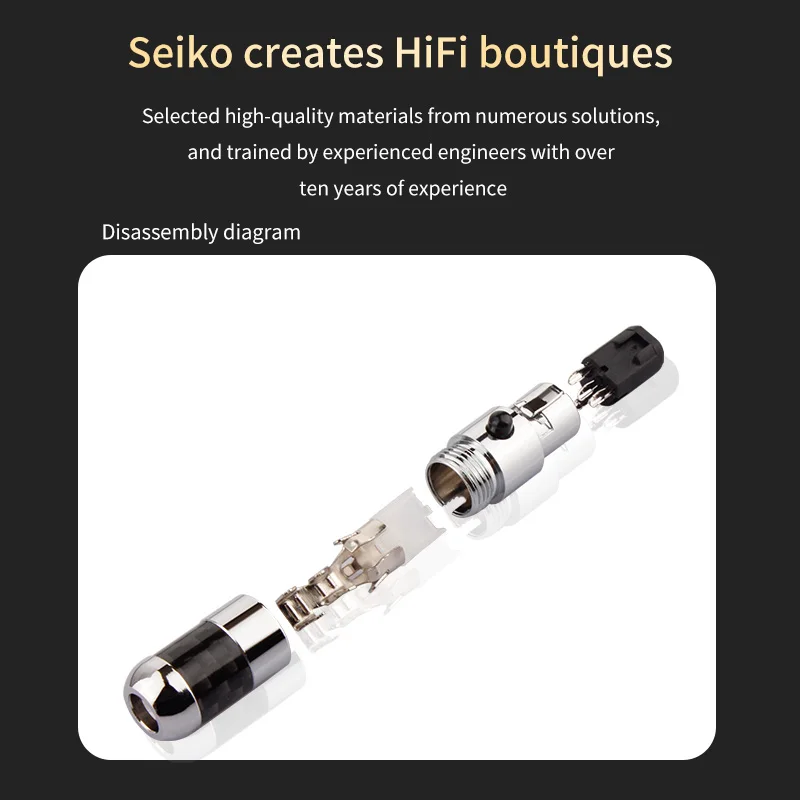 Mini XLR Female Connectors 3pin 4pin Rhodium Plated Audio Plug HIFI Mic Jack XLR Balance Cable Headphone Adapter Speaker