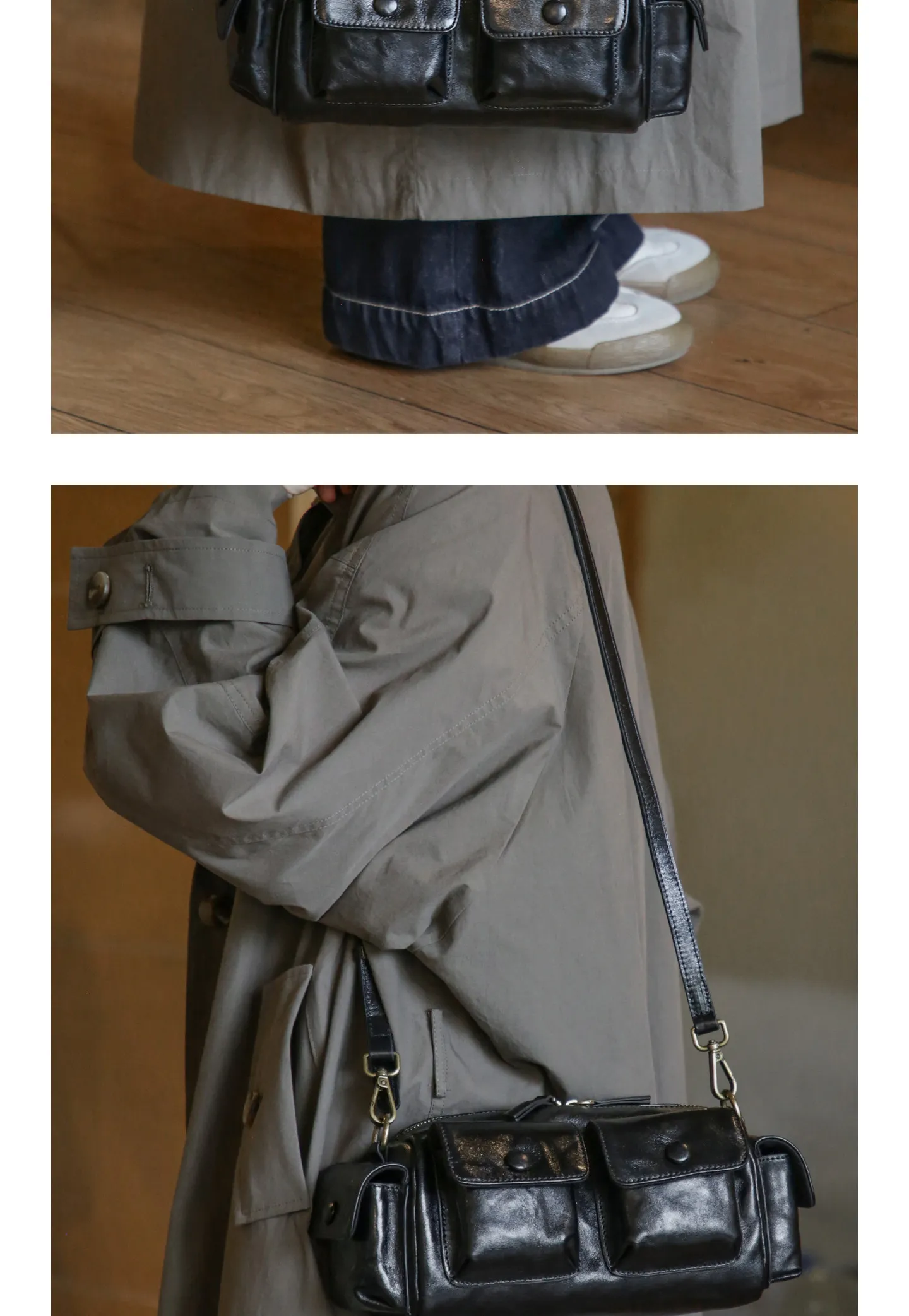 Designer-Handtasche aus handgefertigtem Rindsleder der ersten Schicht für Damen, lässige Reisetasche aus echtem Leder, Damen-Umhängetasche. – Detail 12