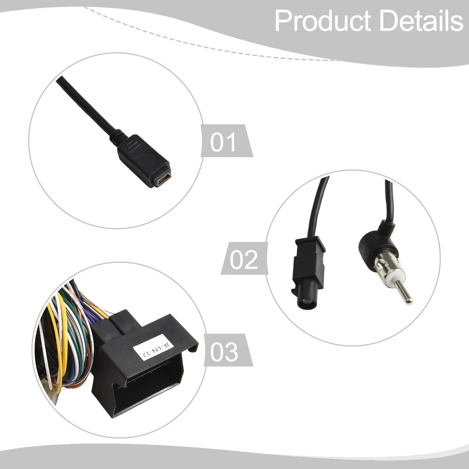 

Car Audio Cable 16pin Audio Adapter Anti-corrosion High-quality Materials Non-deformation After-market Audio Installation