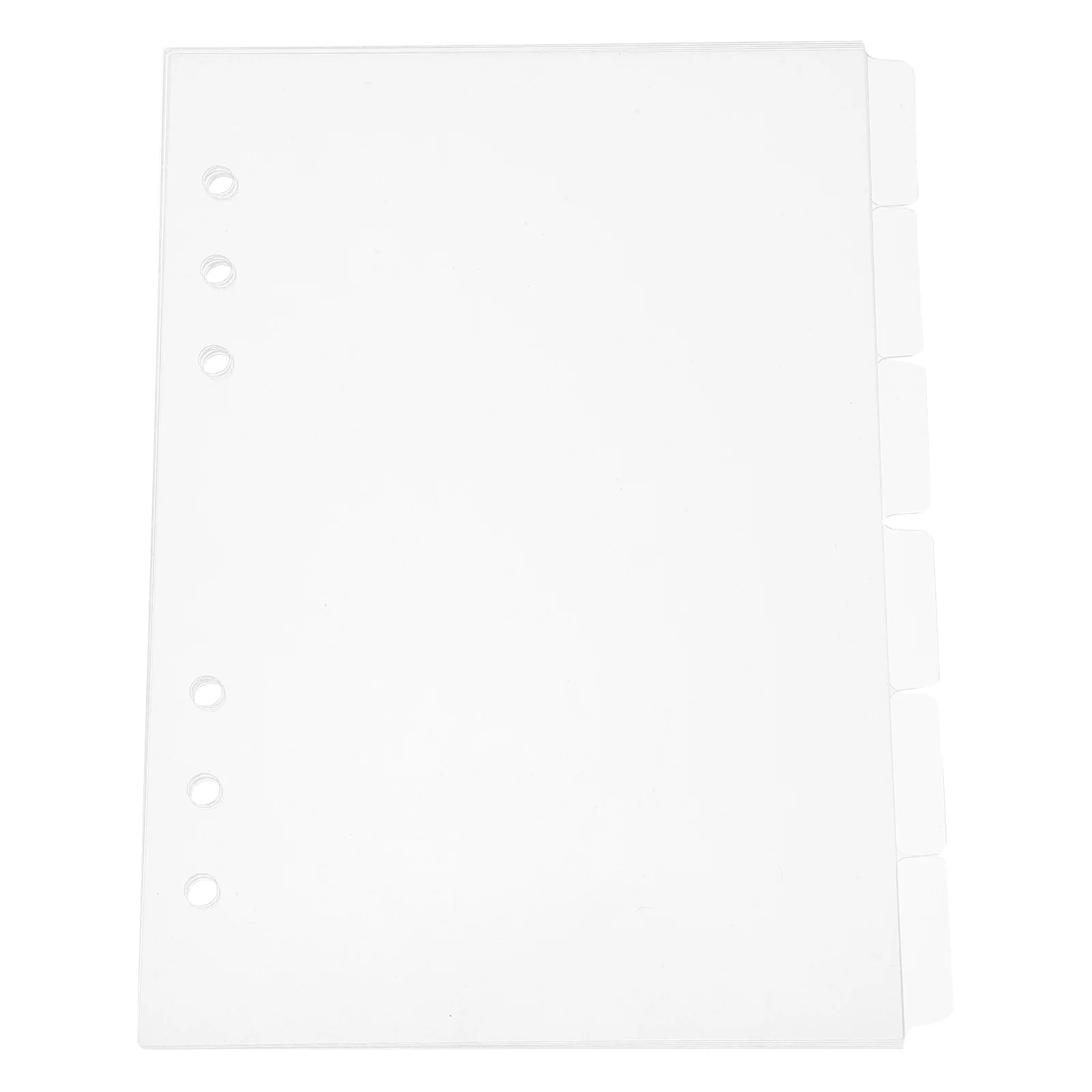 6 Buah Pengikat Pemisah Klasifikasi Halaman Pembagi Akrilik dengan Label Buku Catatan A5 Dapat Dilepas