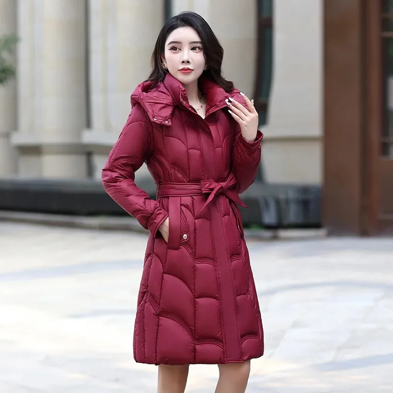 2023 New Snow Wear Woman Jacket Winter Down Parkas Thick Warm Coats Hooded Cotton Padded Female Casual Outwear