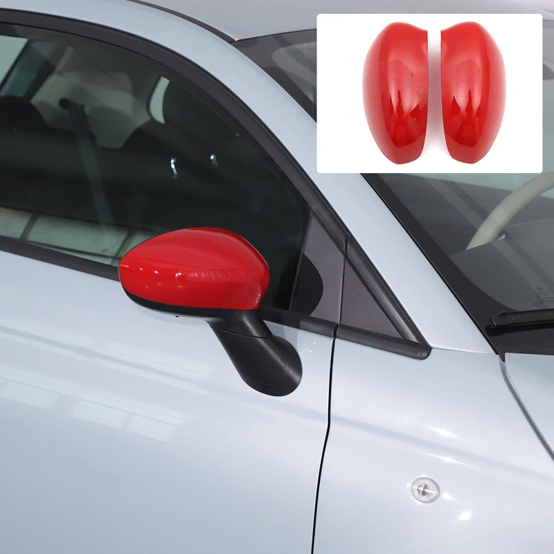 Für Fiat 500 Rückspiegelabdeckung, Schutzgehäuse für Auto-Seitenrückspiegel, Dekorative Abdeckung, ABS (Modifizierte Version) 2016-2023 – Detail 11
