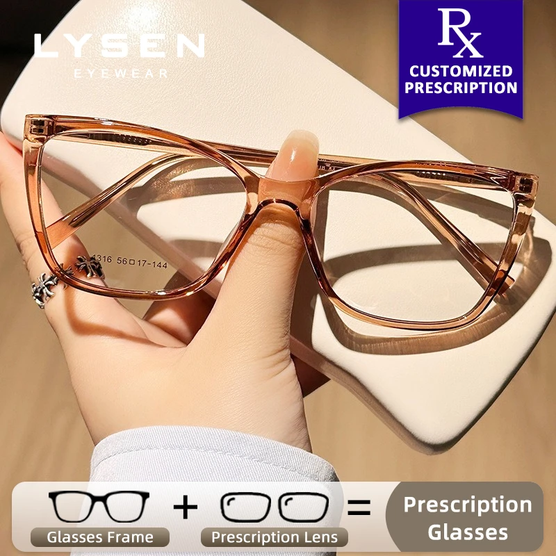 

LYSEN Fashion Butterfly Unisex Photochromic Glasses Myopia Prescription Optical Glasses Anti Blue Light Custom Reading Eyewear