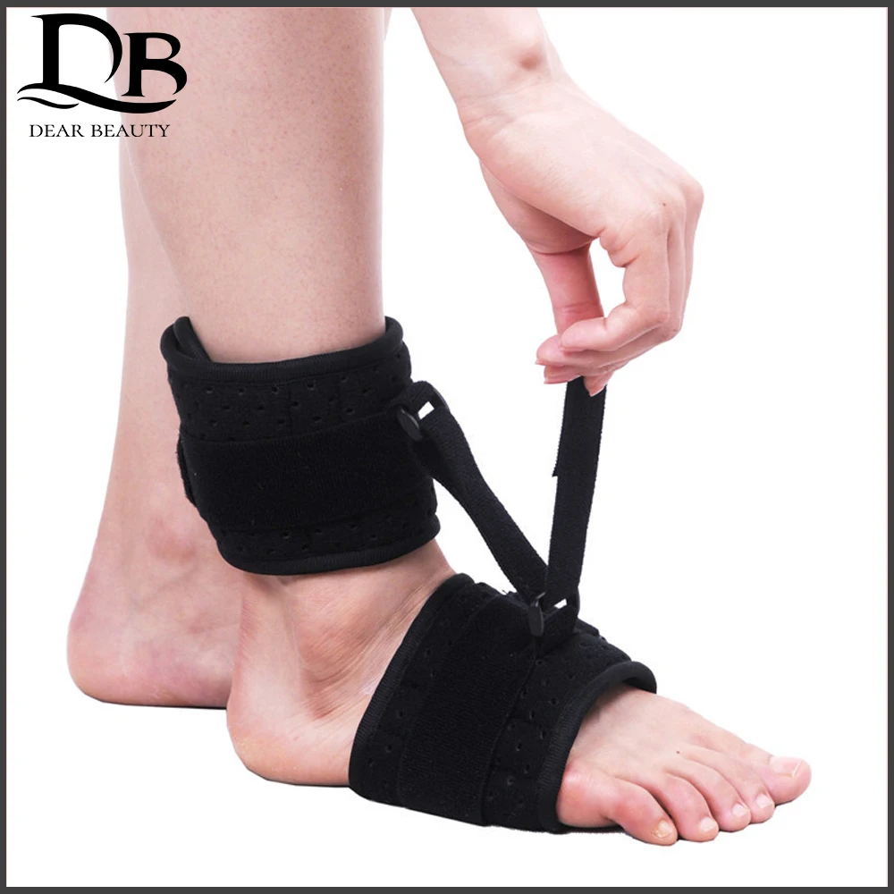 

Adjustable Plantar Fasciitis Night Splint Foot Drop Orthosis Stabilizer Elastic Toe Protector Pain Relief Black