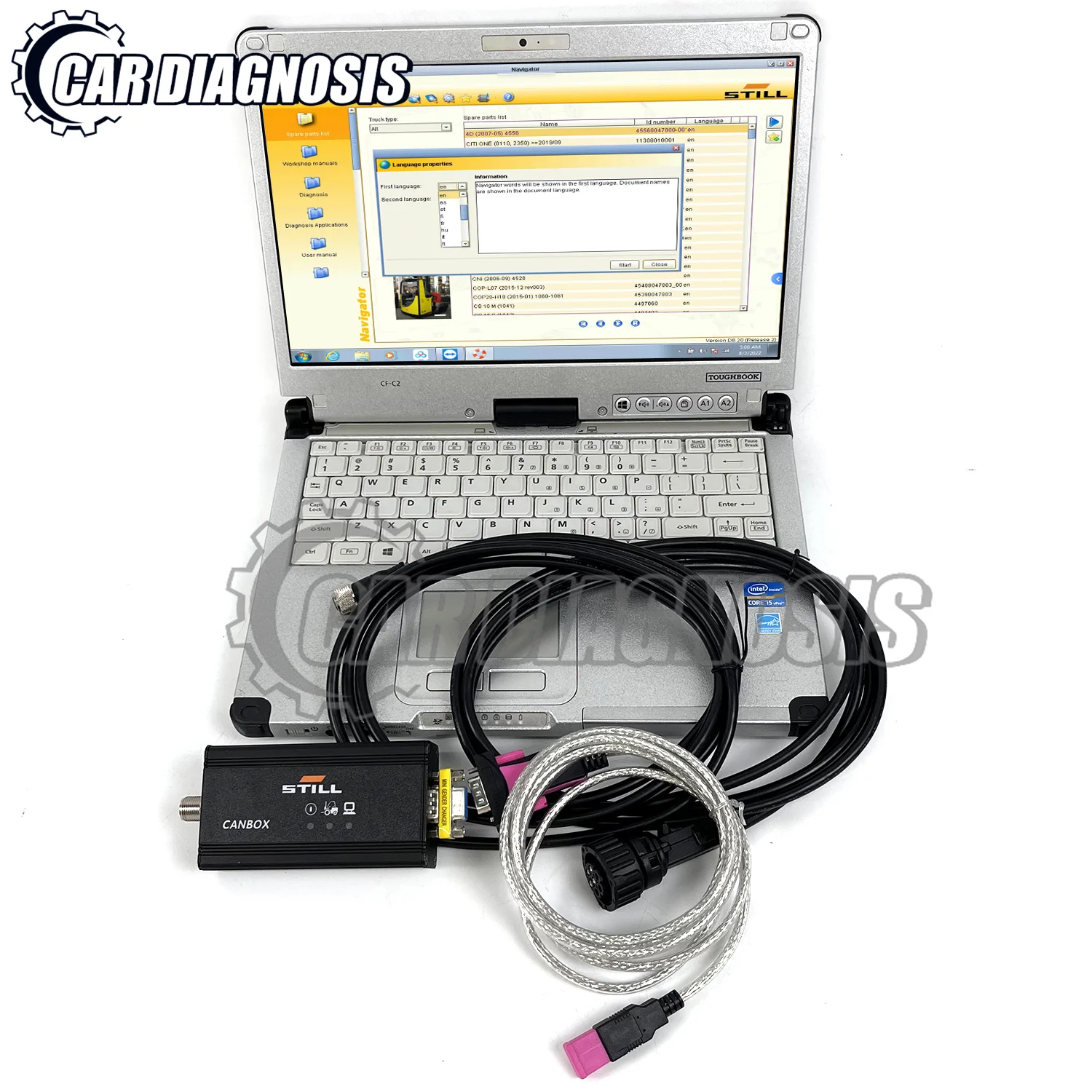 

Forklift For Still Canbox 50983605400 Cable Still Interface Box Can Bus Line Still CANBOX 2 Diagnostic tool with CF C2 Laptop