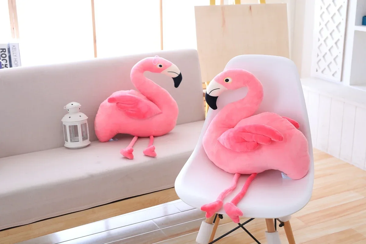 Realistic Flamingo Plush Toy Soft Plush Stuffed Animal Flamingo Pillow Kawaii Peluche Room Decoration Kids Birthday Gift