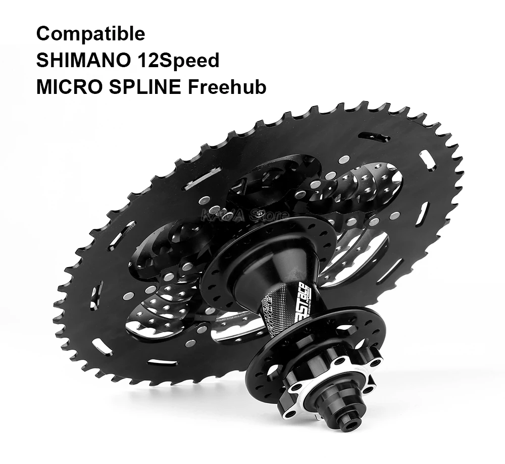 SUNSHINE 12 Gang MS Kassette 10-50T/52T MTB Micro Spline K7 12V Shimano M6100 118 Glieder Kette für M8100 M9000 M9100 Kettenrad – Detail 5