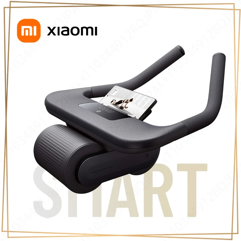 新しいXiaomi Mijiaスマート腹筋ローラー、強力な耐荷重、滑り止めローラー、運動器具、フィットネストレーニング、Mi Homeアプリ対応