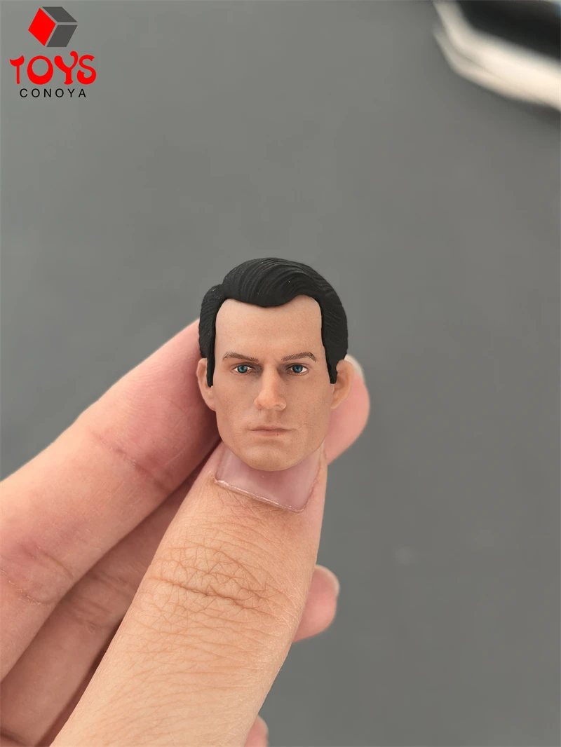 1/12 Scale Henry Cavil Head Sculpt Carving Model Fit 6" Strong Male Solider Action Figure Body Dolls
