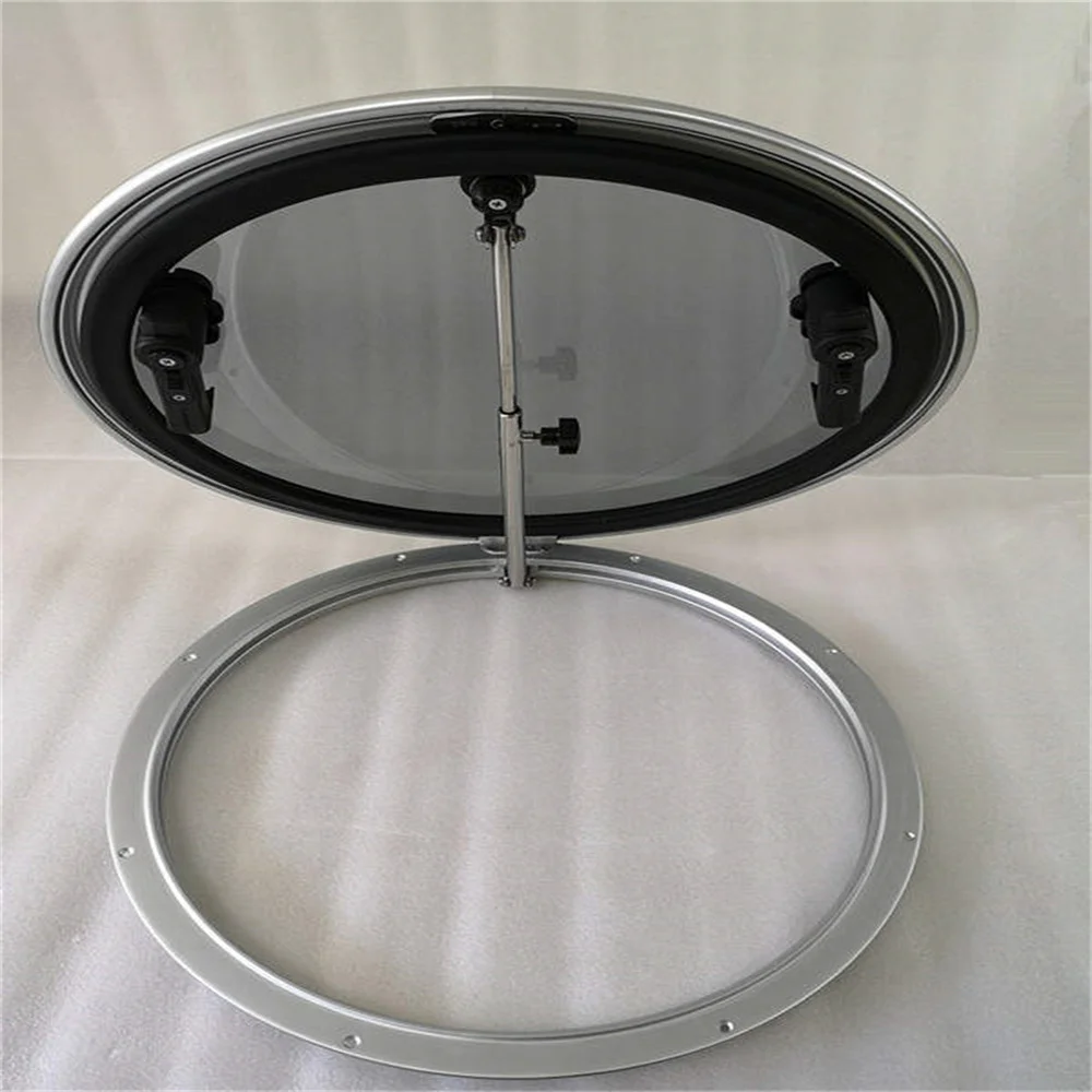 Round aluminum alloy tempered glass deck sunroof porthole breathable light window