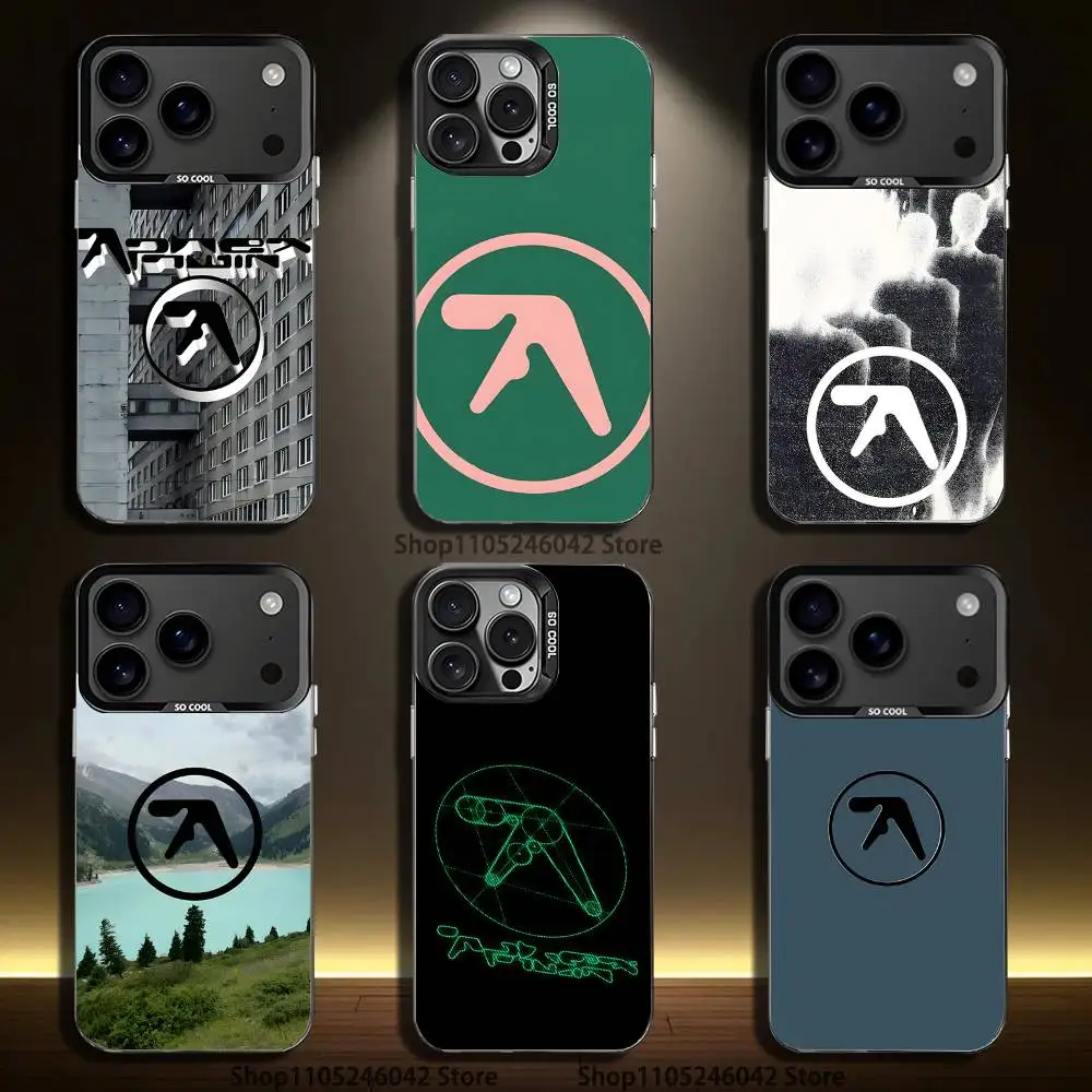

A-Aphex Twin Symbol Logo For iPhone 17,16,15,14,13,12,11,Mini,Pro,E,SE4,XS,MAX Black Shockproof Candy Matte Cover
