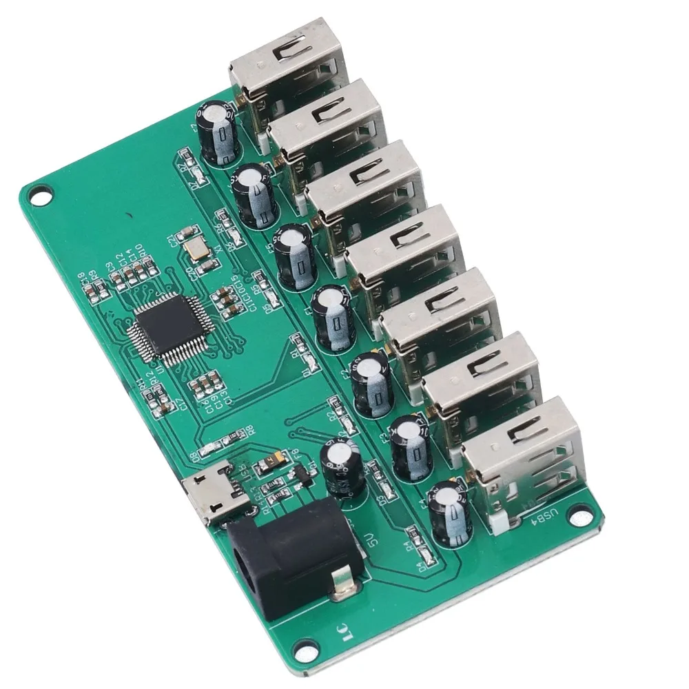USB2.0 HUB USB2.0 Hub Module DC 5V Drive Free USB Extension 1 to 7 Port with LED Indicators USB Extension Adapter Computer Use