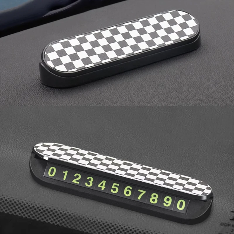 Car Temporary Parking Card Phone Number Card Plate For MINI Cooper F54 F55 F56 F60 R50 R53 R55 R56 R60 R61 Countryman Clubman