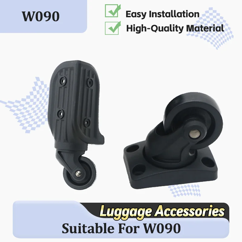 

For W090 Universal Replacement Luggage Wheels - Heavy-Duty Durable 360-Degree Swivel Casters - Easy Installation