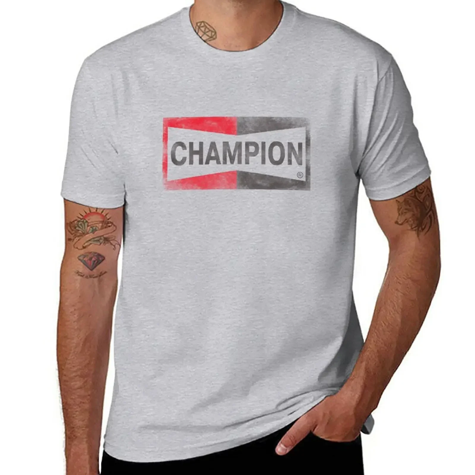 Cheavyweight  Champion Spark Plug Brad Pitt (Cliff Booth) No Background T-Shirt kawaii clothes funnys plus size tops t shirt men